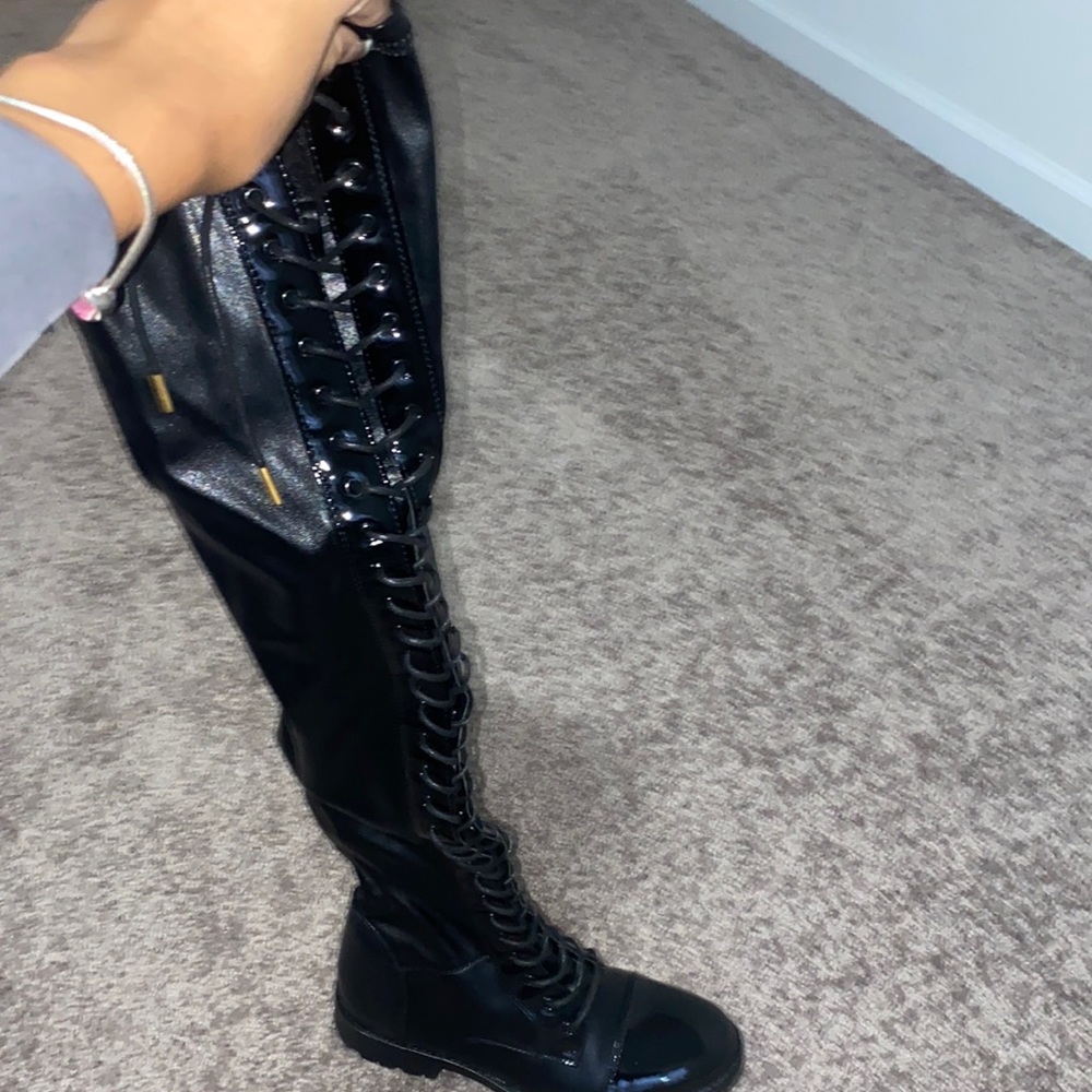 Twelve lace up boots